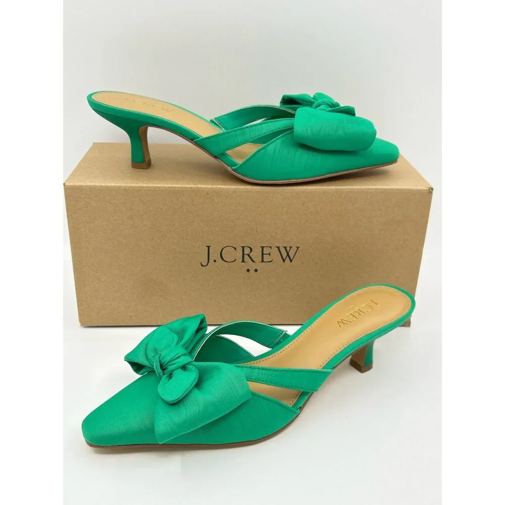 J. CREW Size 6.5 Green Women Pumps NIB